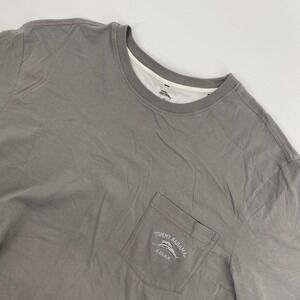 Tommy Bahama Relax T-Shirt Mens XL Gray Supima Cotton Pocket Beach Vacation